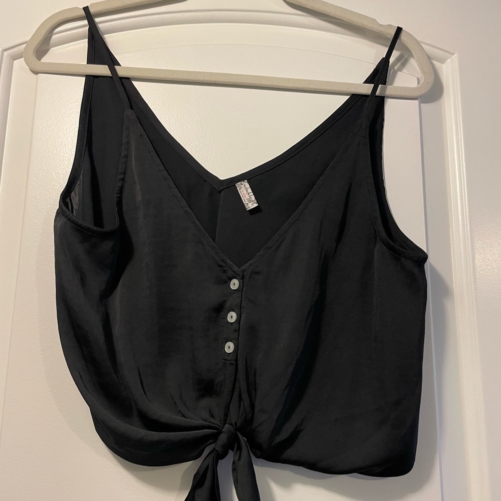 Free people WORN ONCE tie detail top